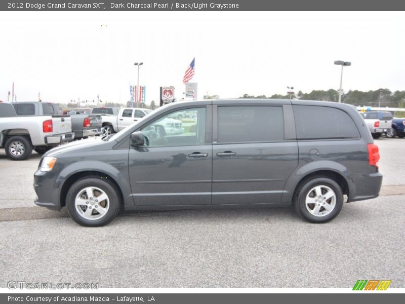 Dark Charcoal Pearl / Black/Light Graystone 2012 Dodge Grand Caravan SXT
