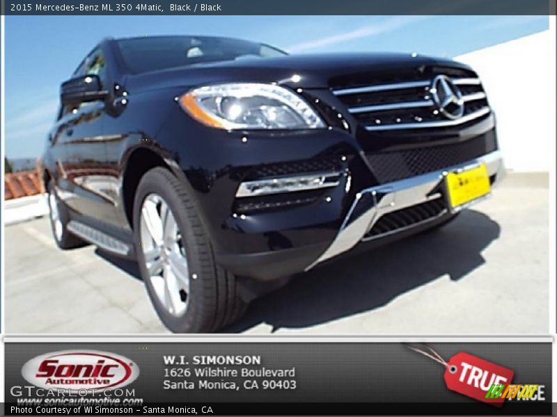 Black / Black 2015 Mercedes-Benz ML 350 4Matic
