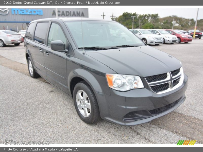 Dark Charcoal Pearl / Black/Light Graystone 2012 Dodge Grand Caravan SXT