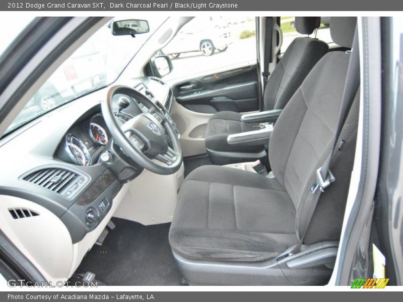 Dark Charcoal Pearl / Black/Light Graystone 2012 Dodge Grand Caravan SXT