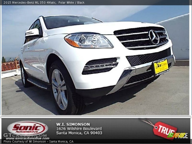 Polar White / Black 2015 Mercedes-Benz ML 350 4Matic