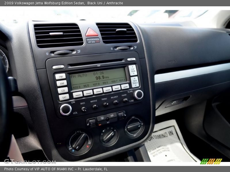 Black Uni / Anthracite 2009 Volkswagen Jetta Wolfsburg Edition Sedan