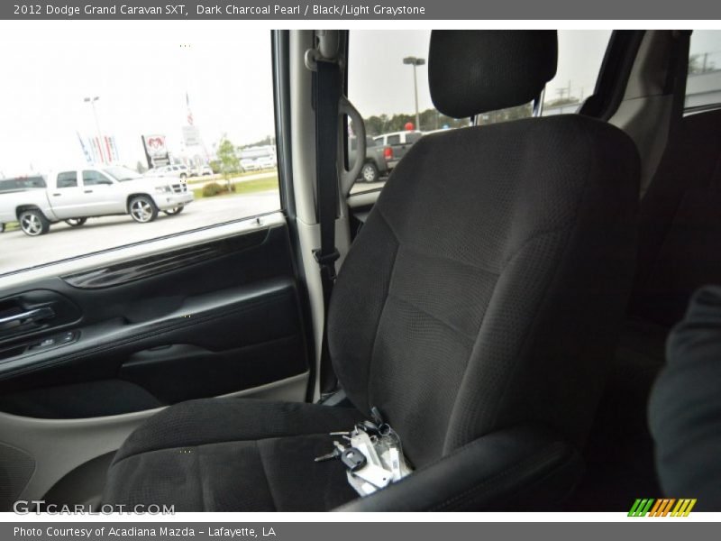 Dark Charcoal Pearl / Black/Light Graystone 2012 Dodge Grand Caravan SXT