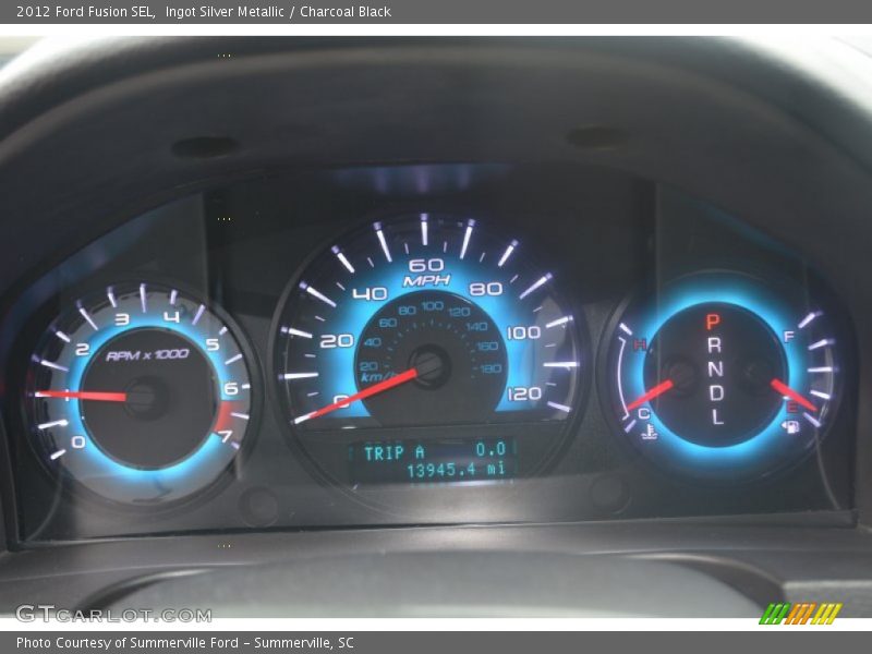 Ingot Silver Metallic / Charcoal Black 2012 Ford Fusion SEL