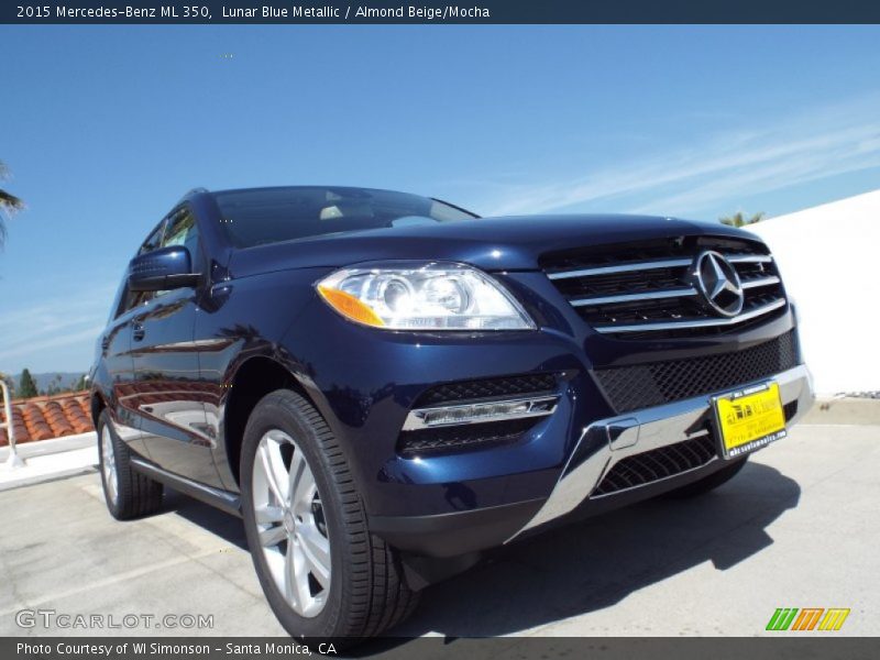 Lunar Blue Metallic / Almond Beige/Mocha 2015 Mercedes-Benz ML 350