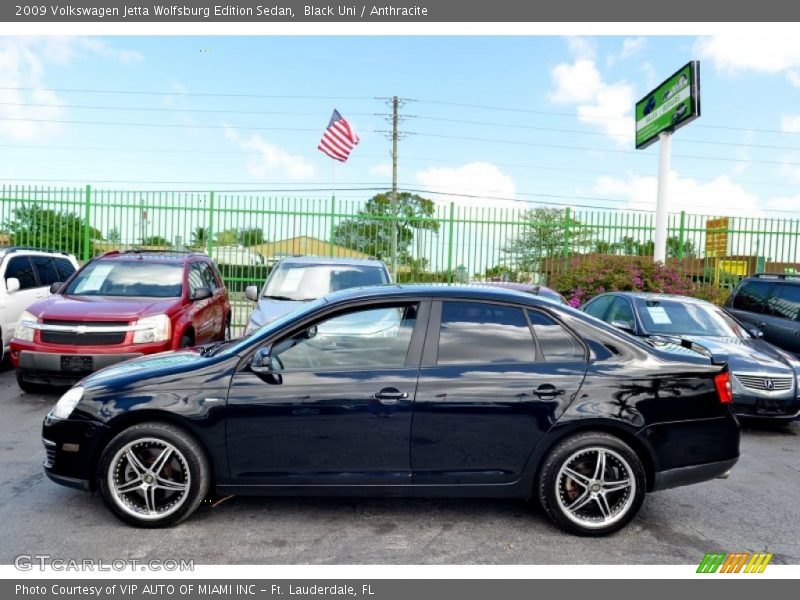 Black Uni / Anthracite 2009 Volkswagen Jetta Wolfsburg Edition Sedan