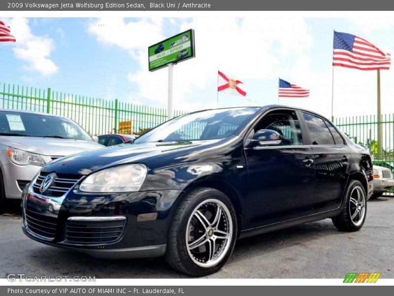 Black Uni / Anthracite 2009 Volkswagen Jetta Wolfsburg Edition Sedan