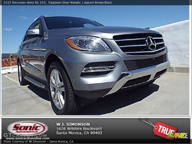 Paladium Silver Metallic / Auburn Brown/Black 2015 Mercedes-Benz ML 350