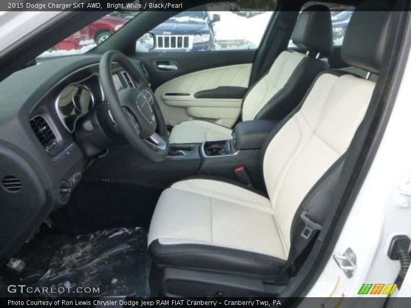 Bright White / Black/Pearl 2015 Dodge Charger SXT AWD