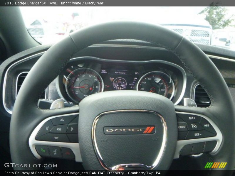 Bright White / Black/Pearl 2015 Dodge Charger SXT AWD