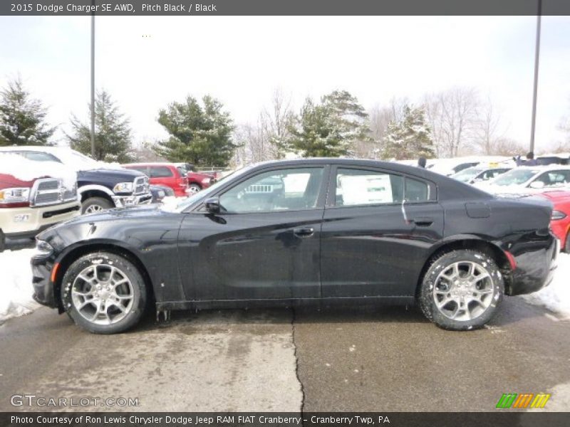 Pitch Black / Black 2015 Dodge Charger SE AWD