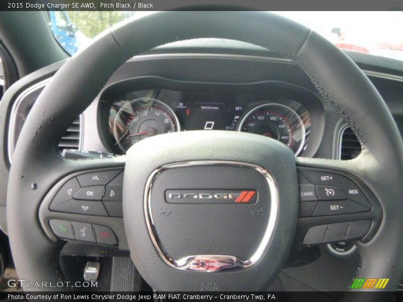 Pitch Black / Black 2015 Dodge Charger SE AWD