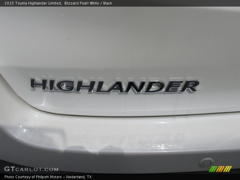 Blizzard Pearl White / Black 2015 Toyota Highlander Limited
