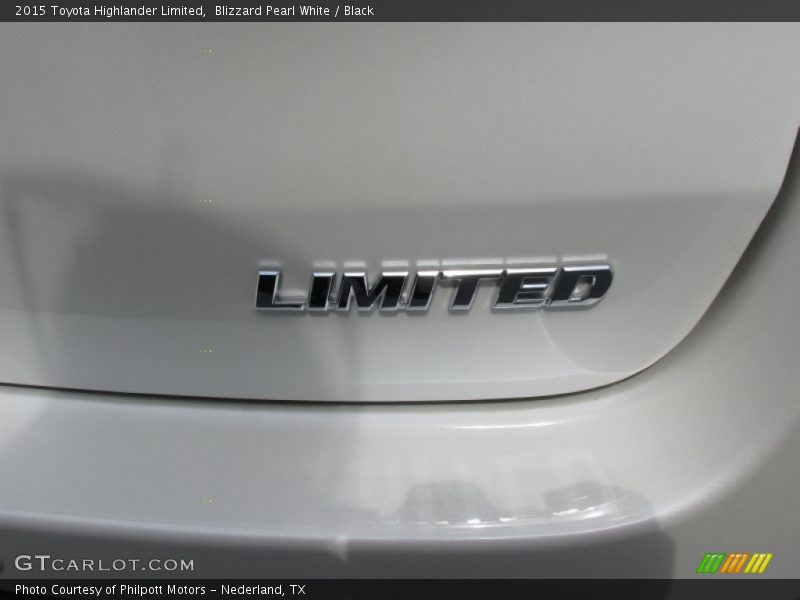 Blizzard Pearl White / Black 2015 Toyota Highlander Limited