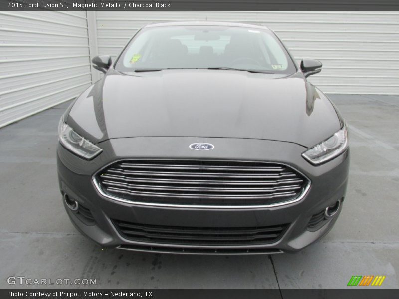 Magnetic Metallic / Charcoal Black 2015 Ford Fusion SE