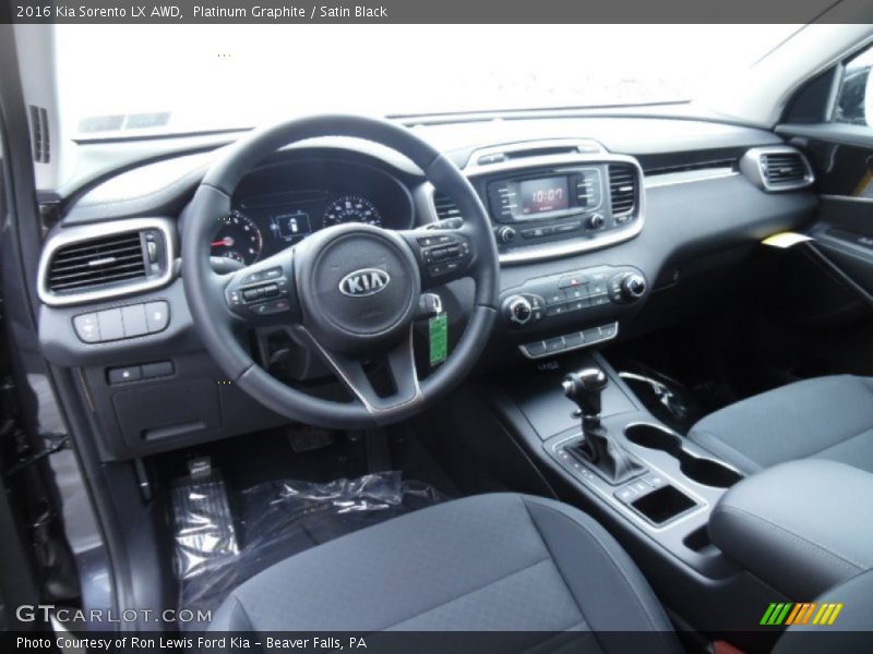 Satin Black Interior - 2016 Sorento LX AWD 