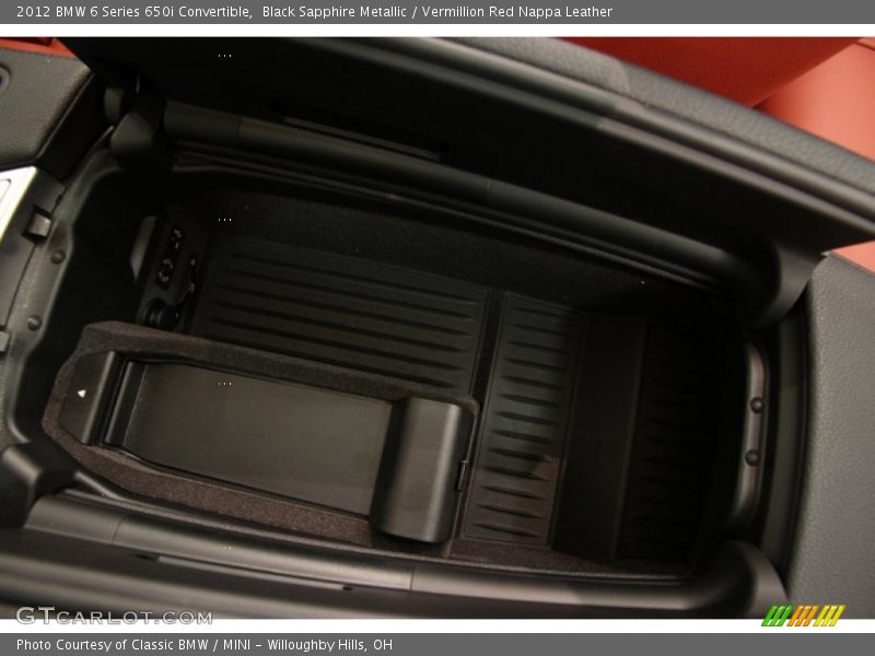 Black Sapphire Metallic / Vermillion Red Nappa Leather 2012 BMW 6 Series 650i Convertible