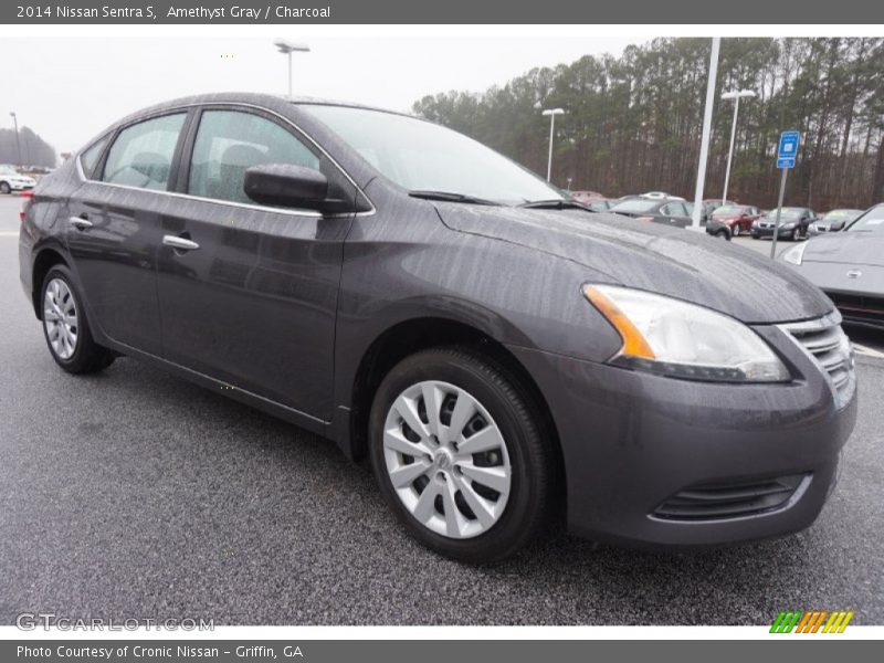 Amethyst Gray / Charcoal 2014 Nissan Sentra S