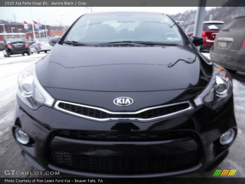 Aurora Black / Gray 2015 Kia Forte Koup EX
