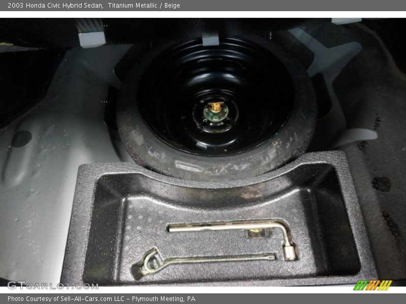 Titanium Metallic / Beige 2003 Honda Civic Hybrid Sedan