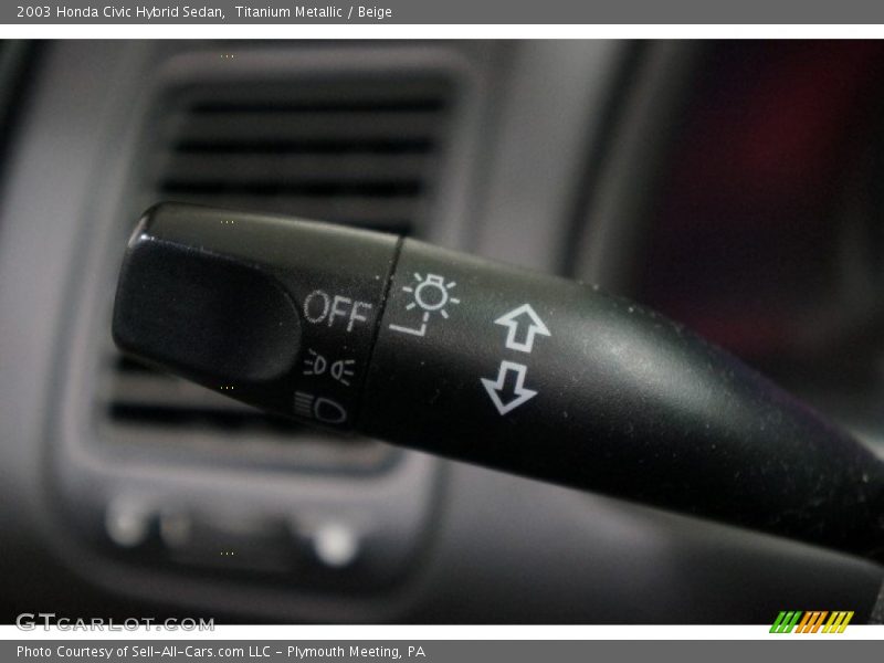 Titanium Metallic / Beige 2003 Honda Civic Hybrid Sedan