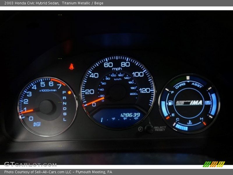  2003 Civic Hybrid Sedan Hybrid Sedan Gauges