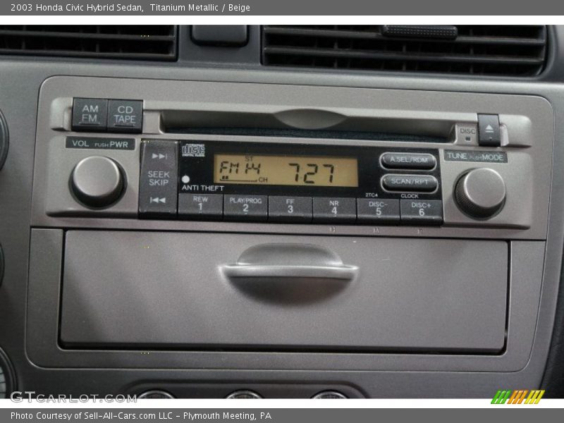 Audio System of 2003 Civic Hybrid Sedan