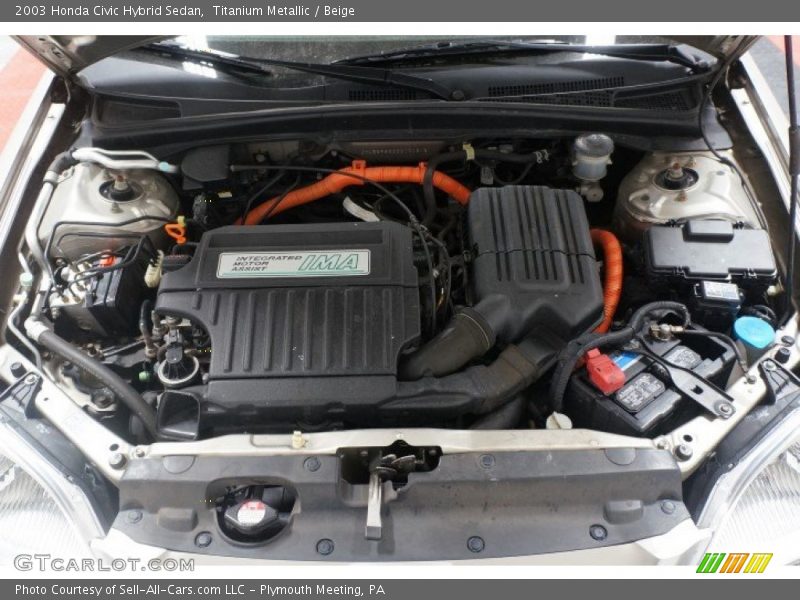 2003 Civic Hybrid Sedan Engine - 1.3 Liter SOHC 8-Valve VTEC 4 Cylinder IMA Gasoline/Electric Hybrid
