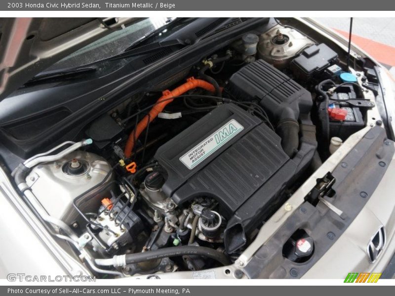  2003 Civic Hybrid Sedan Engine - 1.3 Liter SOHC 8-Valve VTEC 4 Cylinder IMA Gasoline/Electric Hybrid