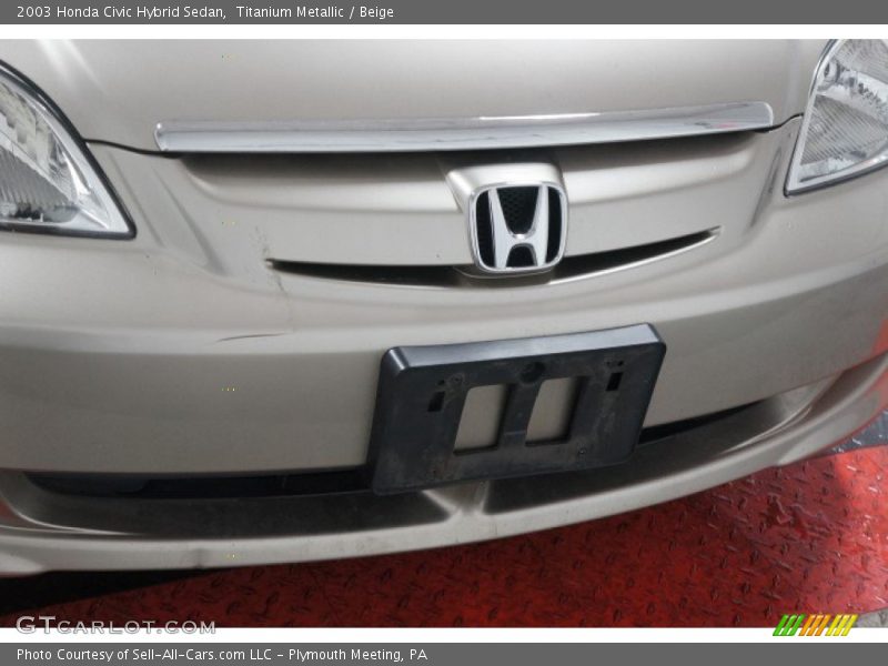 Titanium Metallic / Beige 2003 Honda Civic Hybrid Sedan