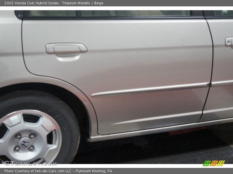 Titanium Metallic / Beige 2003 Honda Civic Hybrid Sedan