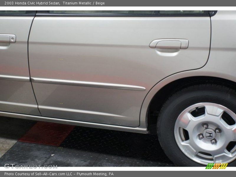 Titanium Metallic / Beige 2003 Honda Civic Hybrid Sedan