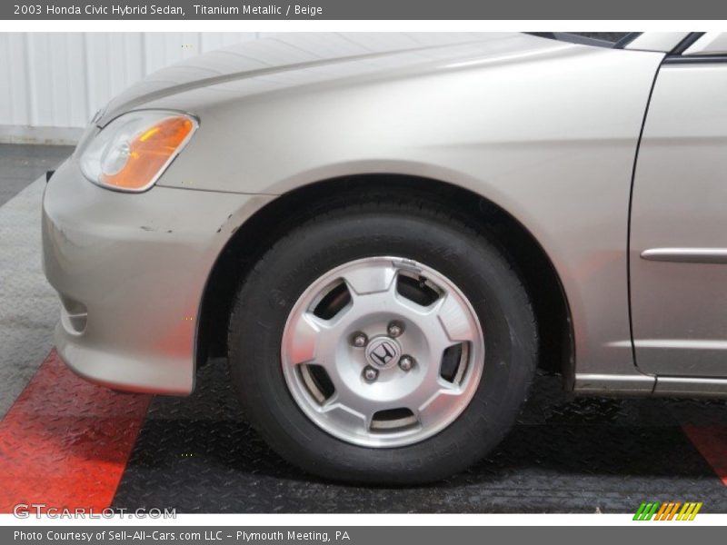 Titanium Metallic / Beige 2003 Honda Civic Hybrid Sedan