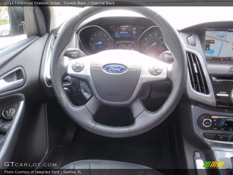 Tuxedo Black / Charcoal Black 2014 Ford Focus Titanium Sedan