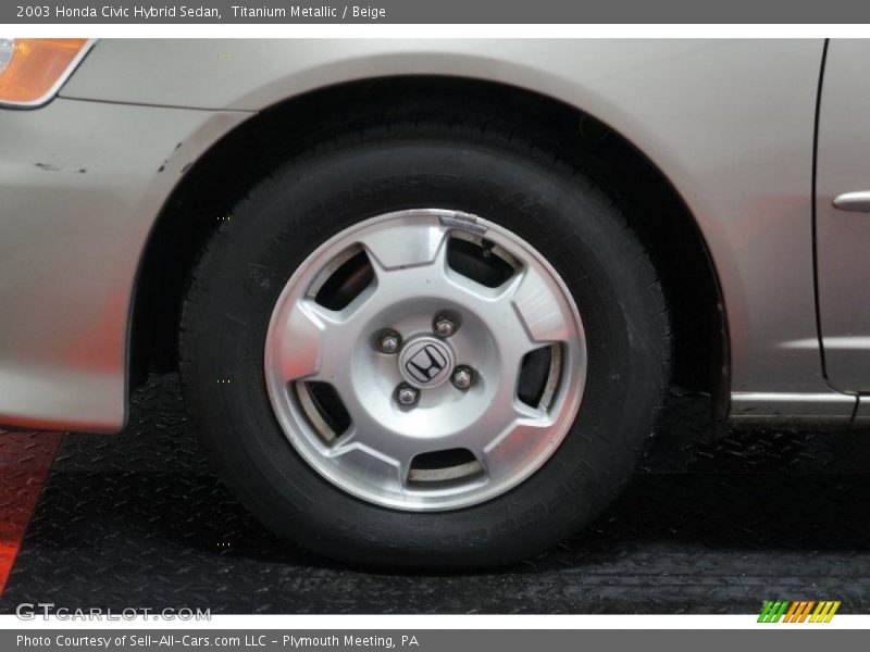 Titanium Metallic / Beige 2003 Honda Civic Hybrid Sedan