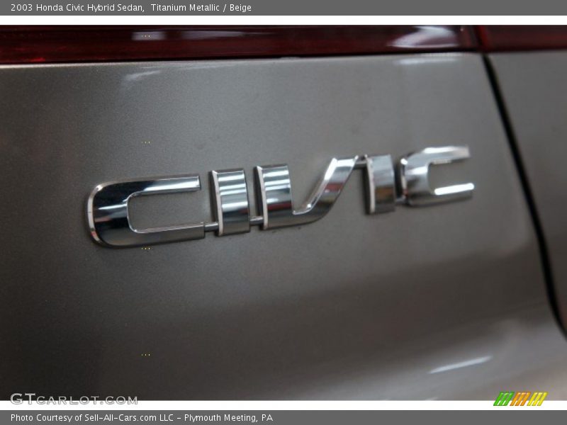 Titanium Metallic / Beige 2003 Honda Civic Hybrid Sedan
