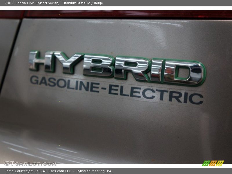 Titanium Metallic / Beige 2003 Honda Civic Hybrid Sedan