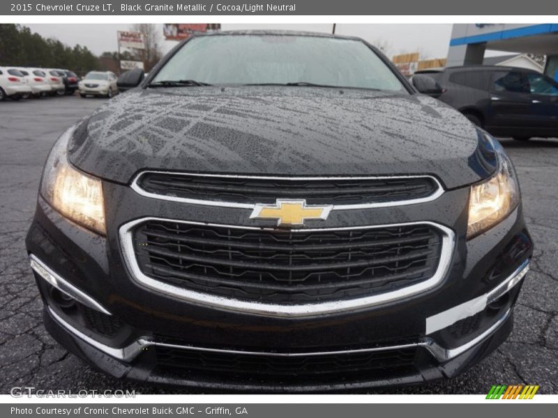 Black Granite Metallic / Cocoa/Light Neutral 2015 Chevrolet Cruze LT