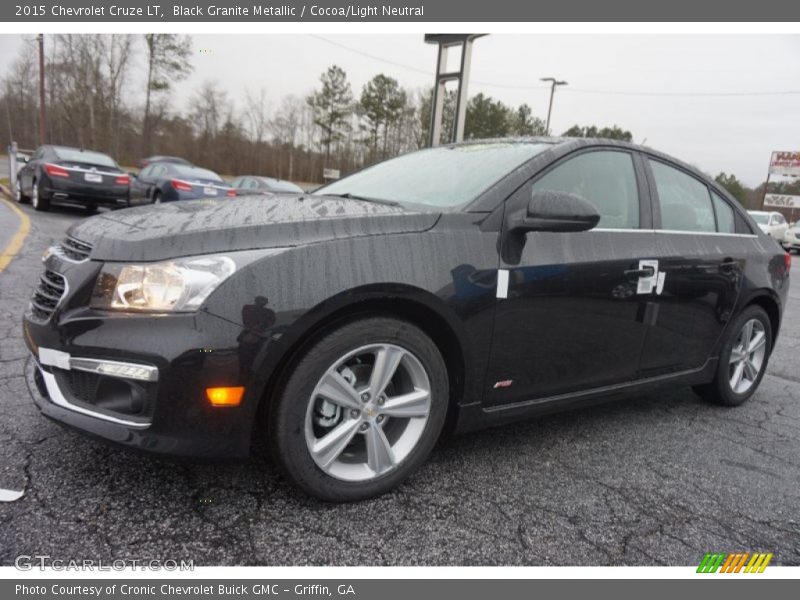 Black Granite Metallic / Cocoa/Light Neutral 2015 Chevrolet Cruze LT