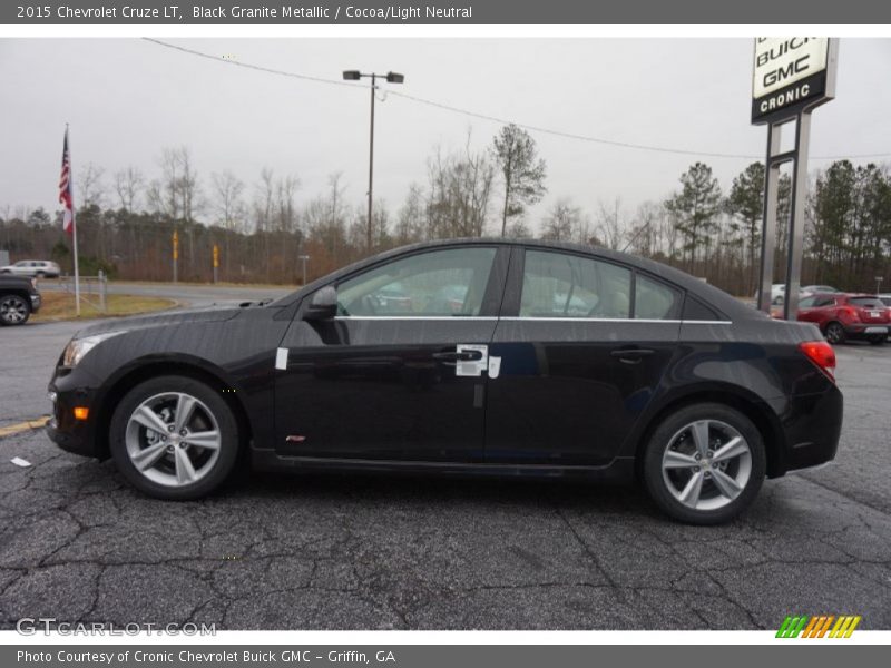 Black Granite Metallic / Cocoa/Light Neutral 2015 Chevrolet Cruze LT