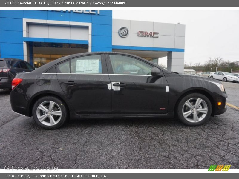 Black Granite Metallic / Cocoa/Light Neutral 2015 Chevrolet Cruze LT