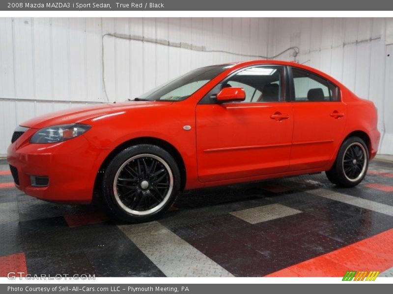 True Red / Black 2008 Mazda MAZDA3 i Sport Sedan