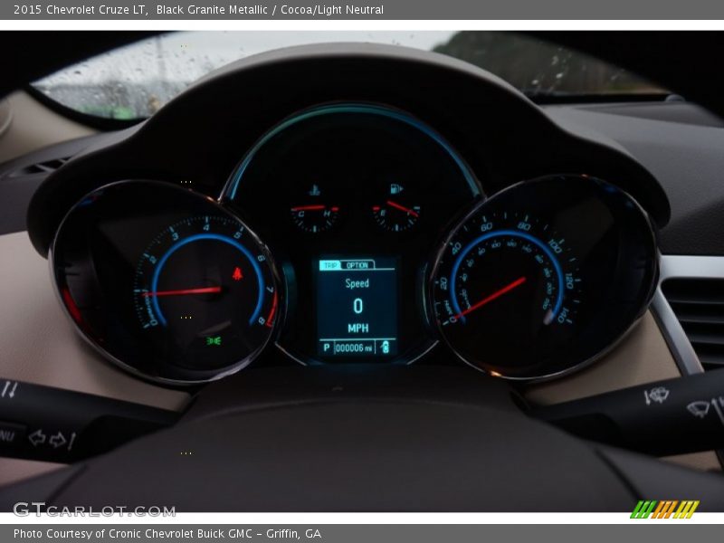 Black Granite Metallic / Cocoa/Light Neutral 2015 Chevrolet Cruze LT