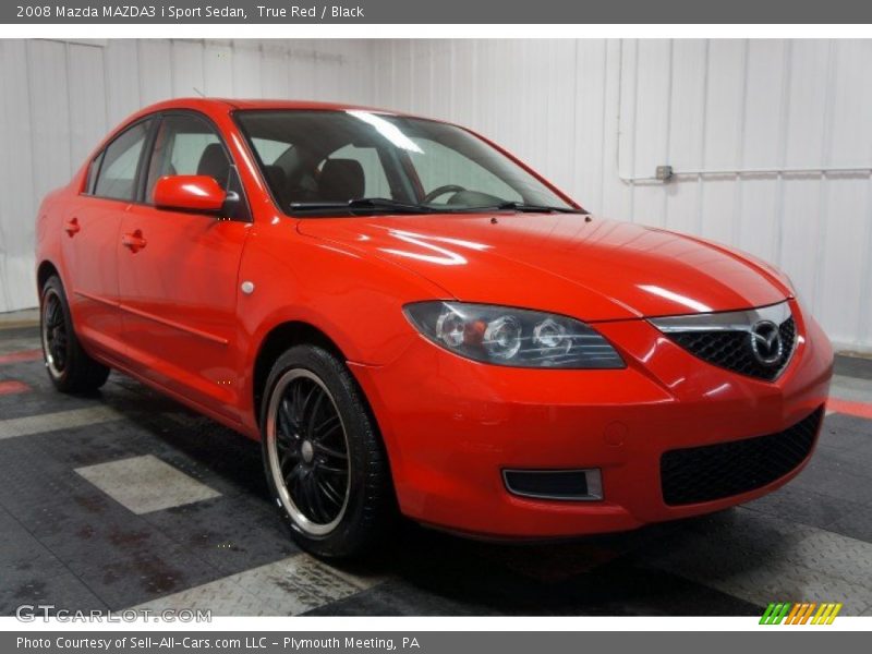 True Red / Black 2008 Mazda MAZDA3 i Sport Sedan
