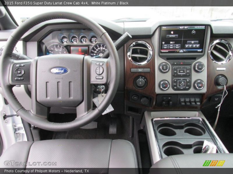 White Platinum / Black 2015 Ford F350 Super Duty Lariat Crew Cab 4x4