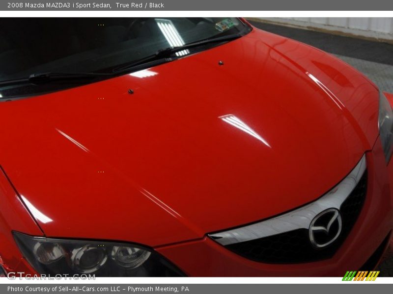 True Red / Black 2008 Mazda MAZDA3 i Sport Sedan
