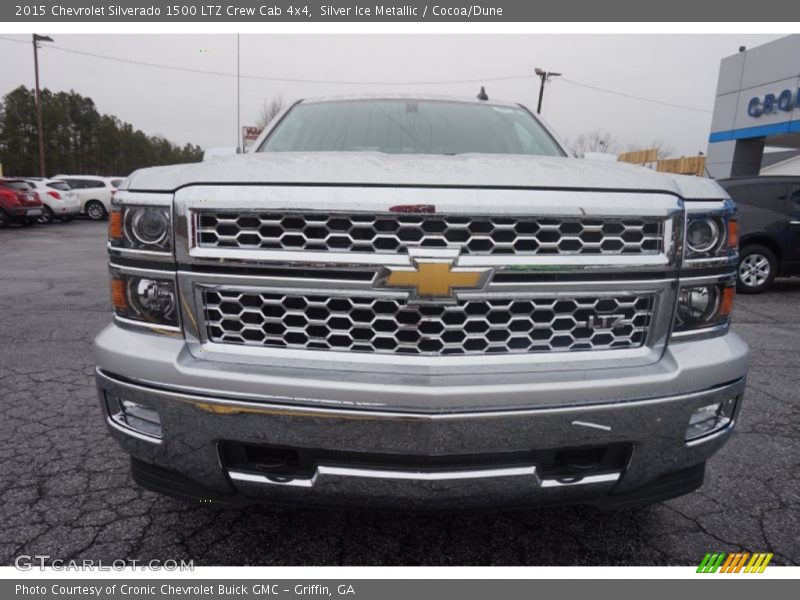 Silver Ice Metallic / Cocoa/Dune 2015 Chevrolet Silverado 1500 LTZ Crew Cab 4x4