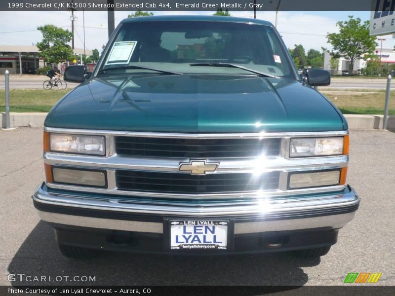 Emerald Green Metallic / Gray 1998 Chevrolet C/K K1500 Silverado Extended Cab 4x4