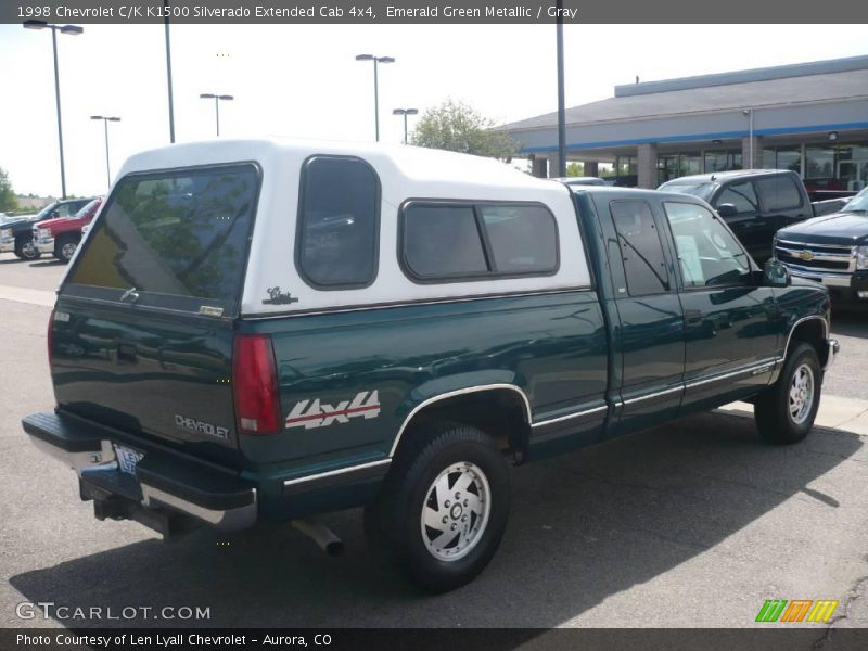Emerald Green Metallic / Gray 1998 Chevrolet C/K K1500 Silverado Extended Cab 4x4