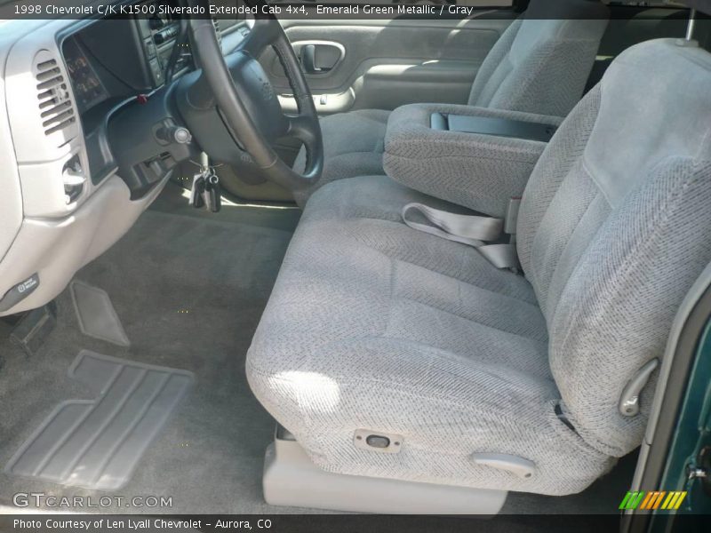 Emerald Green Metallic / Gray 1998 Chevrolet C/K K1500 Silverado Extended Cab 4x4